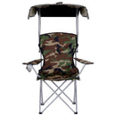 Weisshorn Camping Chair With Canopy Folding Outdoor Portable Seat Lightweight Beach Picnic Fishing Capacity 120KG Army Green - RnR Galore