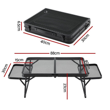 Weisshorn Camping Table Mesh Desktop Lightweight Portable Outdoor Folding Grill Desk - RnR Galore