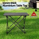 Weisshorn Folding Camping Table 40CM Roll Up Outdoor Picnic BBQ Aluminium Desk - RnR Galore