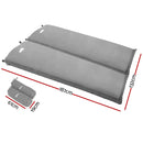 Weisshorn Self Inflating Mattress Camping Sleeping Mat Air Bed Double Set Grey - RnR Galore