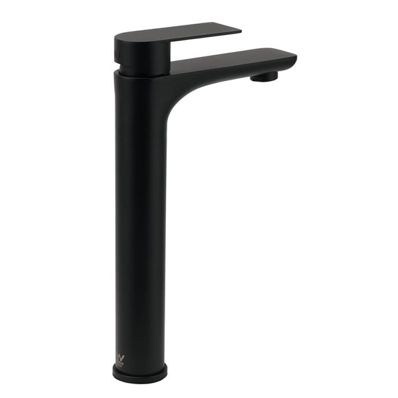 WELS 7.5L/m Rounded Body Basin Mixer Kitchen Vanity Faucet Tap Spout Matte Black - RnR Galore