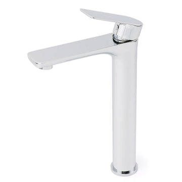 WELS Bathroom Chrome Round Tall Basin Mixer Vanity Faucet Laundry Counter Tap - RnR Galore