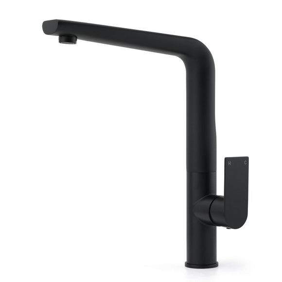 WELS Matte Black Round Kitchen Mixer Sink Tap Swivel Laundry Faucet Spout NEW - RnR Galore