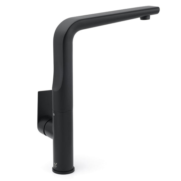 WELS Matte Black Round Kitchen Mixer Sink Tap Swivel Laundry Faucet Spout NEW - RnR Galore