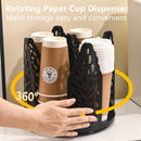 White 360°Rotating Multi - Scenario Countertop Storage Rack - Large Capacity 4 Compartment Holder for Coffee & Tea Cups - RnR Galore