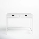 White Computer Desk – Modern PC Laptop Table for Gaming, Home Office, or Study Space Furniture - RnR Galore