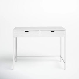 White Computer Desk – Modern PC Laptop Table for Gaming, Home Office, or Study Space Furniture - RnR Galore