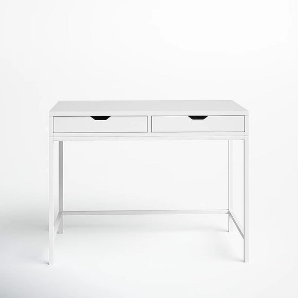 White Computer Desk – Modern PC Laptop Table for Gaming, Home Office, or Study Space Furniture - RnR Galore
