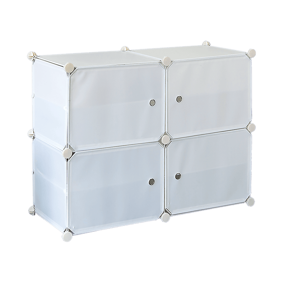 White Cube DIY Shoe Cabinet Rack Storage Portable Stackable Organiser Stand - RnR Galore