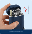 White Mini Suitcase Manicure Set - 8 - Piece Portable Grooming & Nail Care Travel Kit - RnR Galore