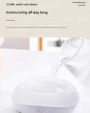 White Mini USB Aromatherapy Diffuser with Flame Projection - Portable Humidifier for Home and Car Use - RnR Galore