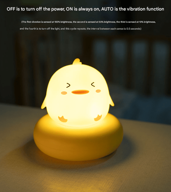 White Moon Shape Snowman Cute Animal LED Night Light - Rechargeable Silicone Nursery Lamp with Tap Control, Dimmable Bedside Light for Kids - RnR Galore