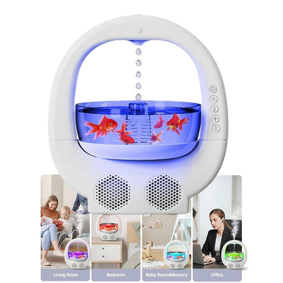 White Multifunctional Home Humidifier with Water Mist for Bedroom - RnR Galore