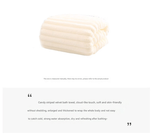 White Plush Ribbed Coral Fleece 3 - Piece Towel Set - Ultra Soft & Absorbent Bath, Hand Towel and Hair Wrap - RnR Galore