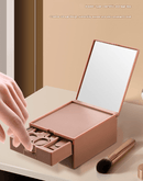 White Premium 13 - in - 1 Manicure & Grooming Kit - Professional Carbon Steel Pedicure Set with Dual - Drawer Case & Mirror - RnR Galore