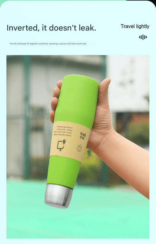 White Premium 304 Stainless Steel Vacuum Insulated Water Bottle - 532ml Large Capacity Sports Flask with 12 - 24 Hour Thermal Retention, Leak - Proof Portable Travel Mug for Gym, Office, Car and Outdoor Activities - RnR Galore