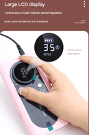 White Professional Rechargeable Nail Drill Machine - 45000RPM Portable E - File Kit for Acrylic, Gel, Polishing & Manicure - RnR Galore