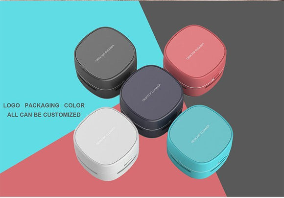 White Rechargeable Cordless Mini Desktop Vacuum - Portable Handheld Cleaner for Desk, Keyboard, Crumb & Dust - RnR Galore