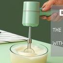 White Wireless charging handheld mixer, 30W with three - speed settings. Dual whisk heads designed for whipping eggs, cream, and batter. Suitable for both kitchen and outdoor use, also an ideal gift. - RnR Galore