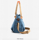 White Women's Retro Canvas Tote Bag Large Capacity Shoulder Handbag Adjustable Crossbody Strap 35cm for Travel Work & Daily Use - RnR Galore