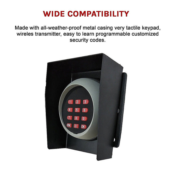 Wireless Keypad Entry For Swing And Sliding Gate with Metal Casing - RnR Galore
