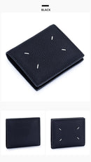 Women's Genuine Leather Bi - fold Wallet - Slim Short Purse with Coin Pocket & RFID Blocking - Soft Cowhide Minimalist Card Holder - Black - RnR Galore