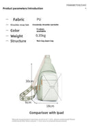 Women's Soft PU Leather Sling Bag Crossbody Chest Purse with Adjustable Boho Strap - Lightweight Multi - Pocket Shoulder Daypack for Travel & Daily Use - Khaki - RnR Galore