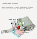 Women's Soft PU Leather Sling Bag Crossbody Chest Purse with Adjustable Boho Strap - Lightweight Multi - Pocket Shoulder Daypack for Travel & Daily Use - White - RnR Galore