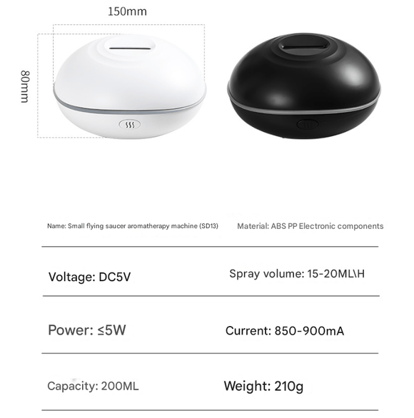 Wood grain Mini USB Aromatherapy Diffuser with Flame Projection - Portable Humidifier for Home and Car Use - RnR Galore