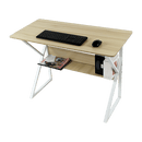 Wood & Metal Computer Desk with Shelf Home Office Furniture - RnR Galore