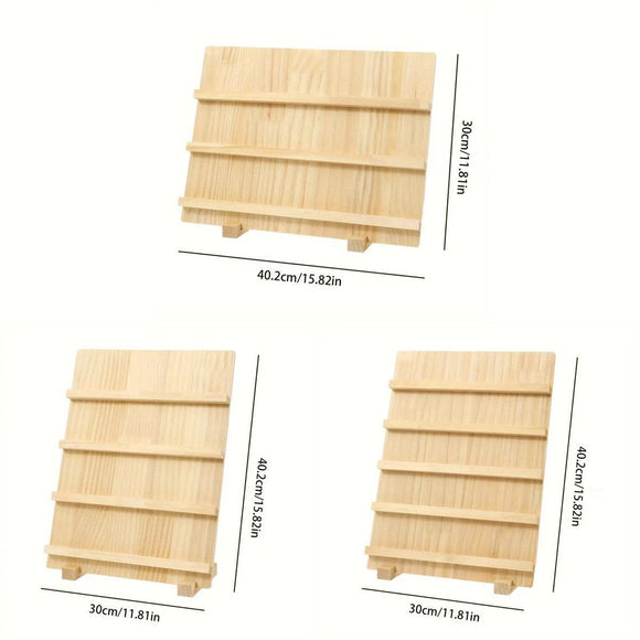 Wooden Earrings Display Rack Multi Tier Jewelry Stand Organizer Earrings Holder - 5 - Tier - RnR Galore