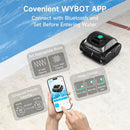 WYBOT C1 Cordless Robotic Pool Cleaner, with APP Control, Auto Vacuum Robot, Wall & Waterline Cleaning, Above Ground Inground up to 150sqm - RnR Galore