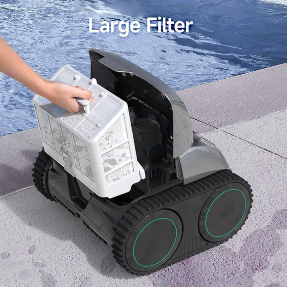 WYBOT C1 Cordless Robotic Pool Cleaner, with APP Control, Auto Vacuum Robot, Wall & Waterline Cleaning, Above Ground Inground up to 150sqm - RnR Galore