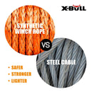 X - BULL Dyneema Synthetic Rope Winch Cable SK75 5.5MM x 13M Car Tow Recovery Strap - RnR Galore