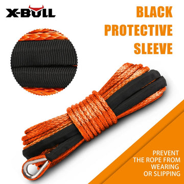 X - BULL Dyneema Synthetic Rope Winch Cable SK75 5.5MM x 13M Car Tow Recovery Strap - RnR Galore
