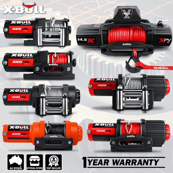 X - BULL Electric Winch 12V 5000LBS Steel Cable Wireless remote ATV UTV Boat Trailer - RnR Galore