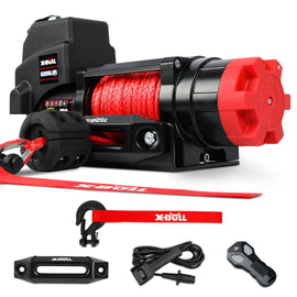 X - BULL Electric Winch 12V 6000LBS Synthetic Rope Wireless remote ATV UTV Boat Trailer 4WD - RnR Galore