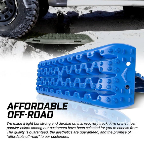 X - BULL Recovery tracks Mud Snow / Sand tracks / Grass 4X4 Caravan 2pairs 4WD Gen 3.0 - Blue - RnR Galore