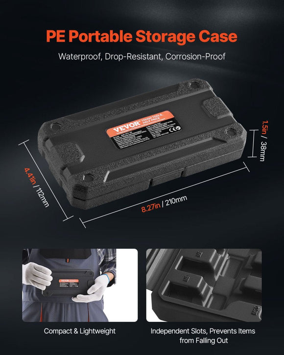 XZN Triple Square Spline Bit Socket Set 10 - Piece M4 - M18 Cr - V Steel Storage Case - RnR Galore