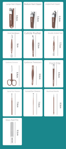 Yellow Premium 13 - in - 1 Manicure & Grooming Kit - Professional Carbon Steel Pedicure Set with Dual - Drawer Case & Mirror - RnR Galore