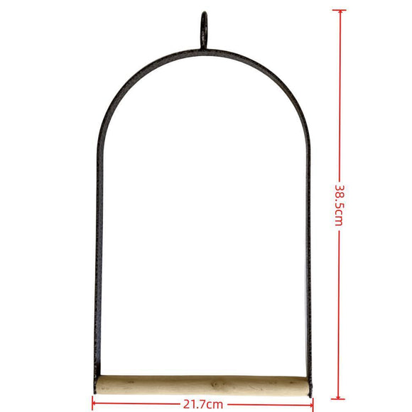 YES4PETS Bird Cage Jumbo Swing Metal Arch Frame Wood Perch Canary Pet Parrot Hanging Toy - RnR Galore