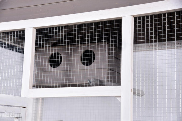YES4PETS Wooden XXL Pet Cages Aviary Carrier Travel Canary Parrot Bird Cage Grey - RnR Galore