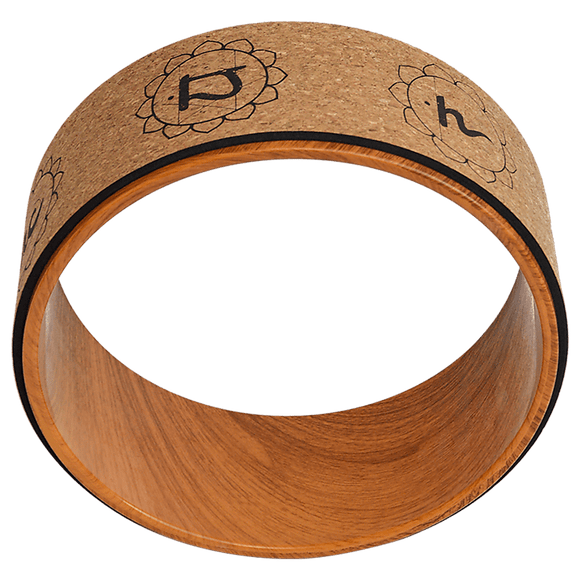 Yoga Pilates Wheel Cork Circle Prop Back Chest Hips Abdomen Stretch Roller - RnR Galore
