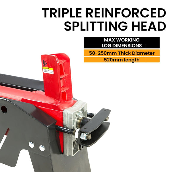 Yukon 7 Ton Electric Log Splitter With Side Protectors Axe Wood Cutter - RnR Galore