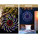 0.5M Christmas Lights 128 LED Spin Motif Light Decorations Jingle Jollys - RnR Galore