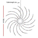 0.5M Christmas Lights 128 LED Spin Motif Light Decorations Jingle Jollys - RnR Galore