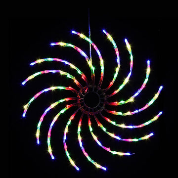 0.5M Christmas Lights 128 LED Spin Motif Light Decorations Jingle Jollys - RnR Galore