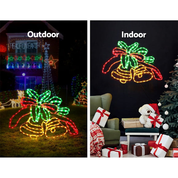 0.76M Christmas Lights 216 LED Bell Motif Light Decorations Jingle Jollys - RnR Galore