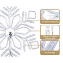 0.82M Christmas Lights 304 LED Snow Motif Light Decorations Jingle Jollys - RnR Galore