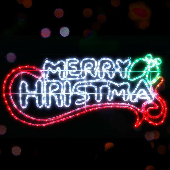0.96M Christmas Lights Merry Christmas 288 LED Decorations Jingle Jollys - RnR Galore